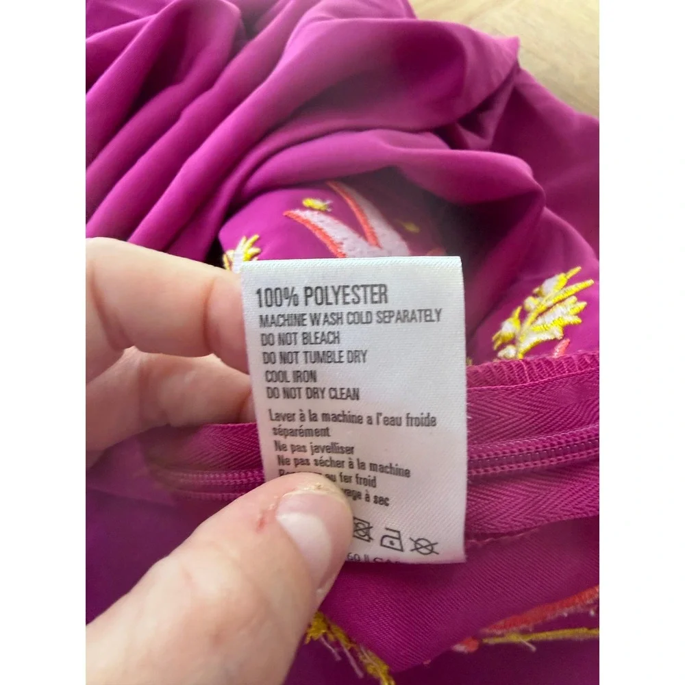 Rhythm Pink Floral Embroidered Maxi Skirt Womens XS Coquette Festival Twee - Picture 7 of 8